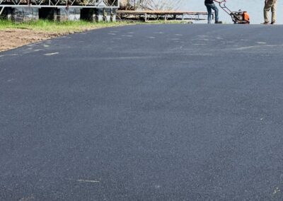 Paving job in action